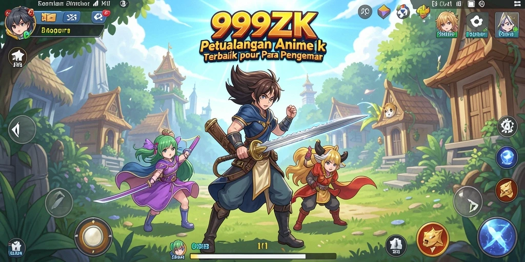 Tampilan gameplay seru di dunia Anime penuh warna.