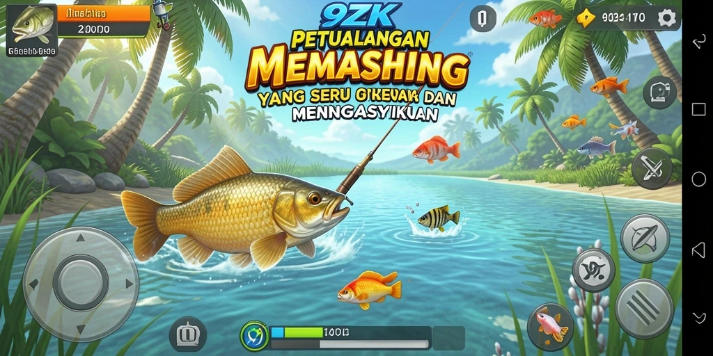Screenshot gameplay 9ZK yang menampilkan pengalaman memancing yang menakjubkan.