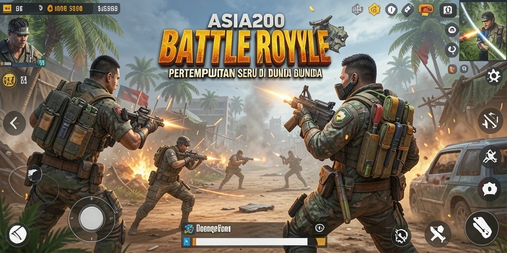 Gameplay seru ASIA200 dengan pertempuran intens di Battle Royale.