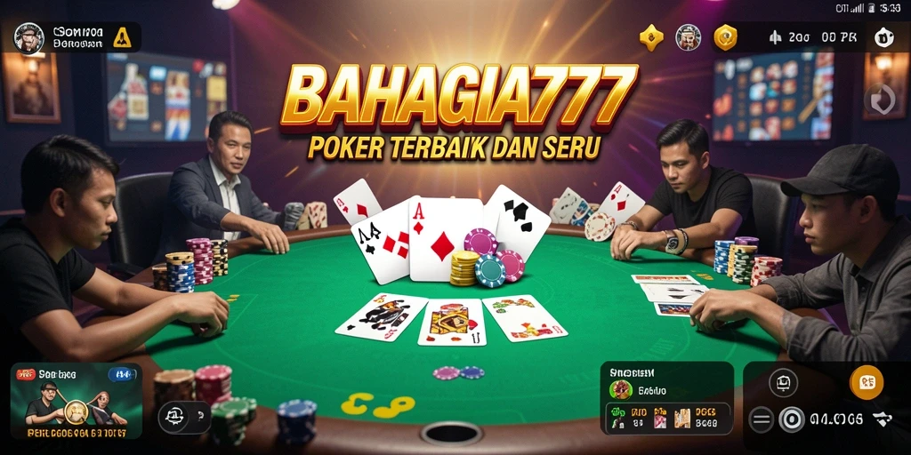 Tampilan menarik saat bermain poker di BAHAGIA777.