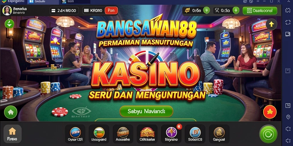 Tampilan menarik dari gameplay Kasino di BANGSAWAN88.