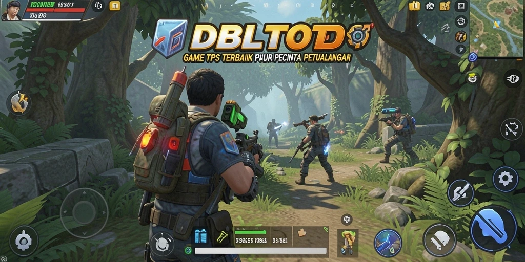 Screenshot DBLTOTO menampilkan aksi menegangkan dalam game TPS.