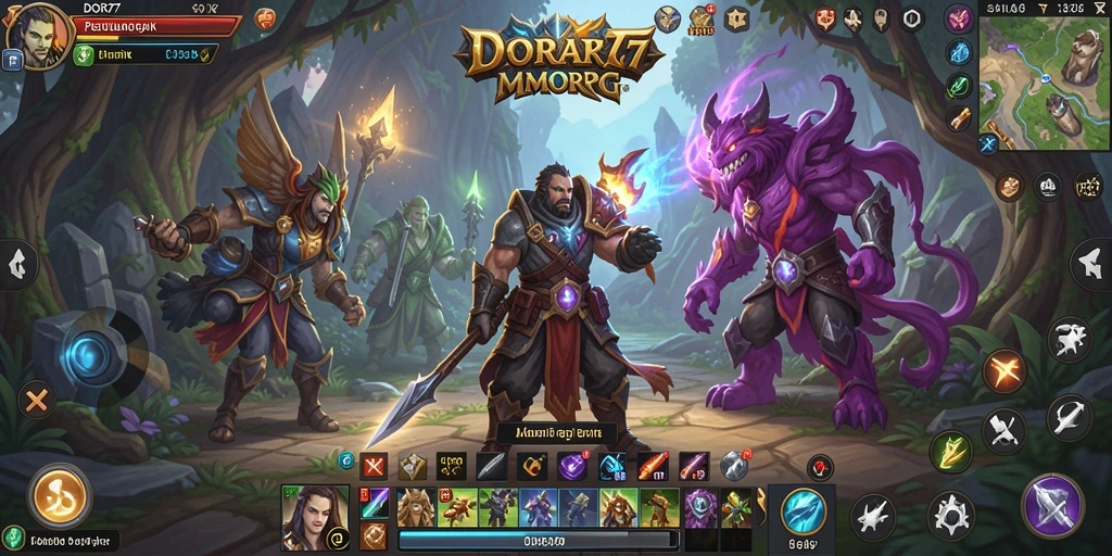 Tampilan gameplay seru dari DORA77 dalam dunia MMORPG.