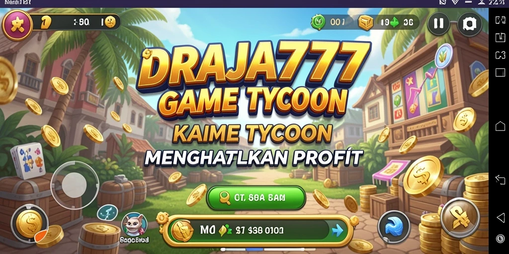 Tampilan gameplay DRAJA777 yang menarik dalam mengelola bisnis Tycoon.