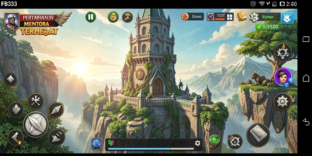 Gameplay seru FB333 dengan berbagai menara pertahanan yang strategis.