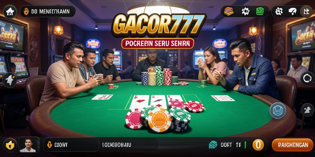 Tampilan screenshot GACOR777 dengan gameplay poker yang menarik.