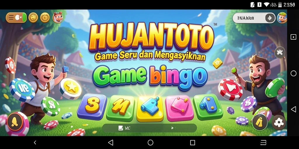Tampilan menawan gameplay Bingo di HUJANTOTO.