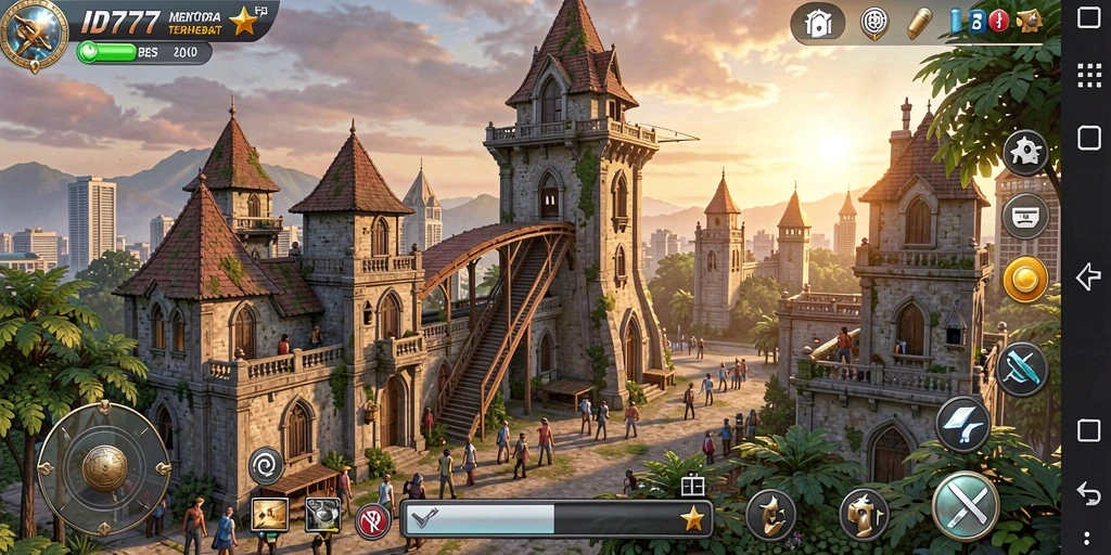 Tampilan gameplay <strong>ID777</strong> yang menarik saat melawan gelombang musuh.