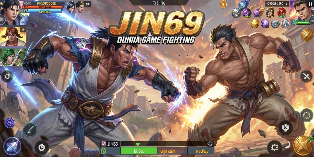 Gameplay seru JIN69 di arena pertarungan Fighting.