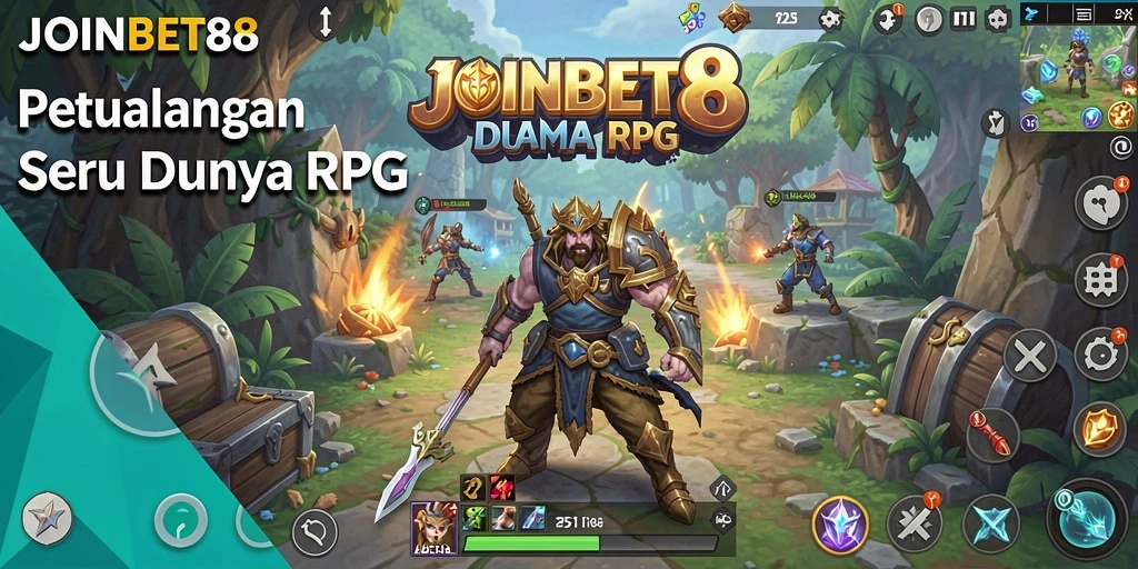 Screenshot utama JOINBET88 menampilkan petualangan RPG yang mendebarkan.