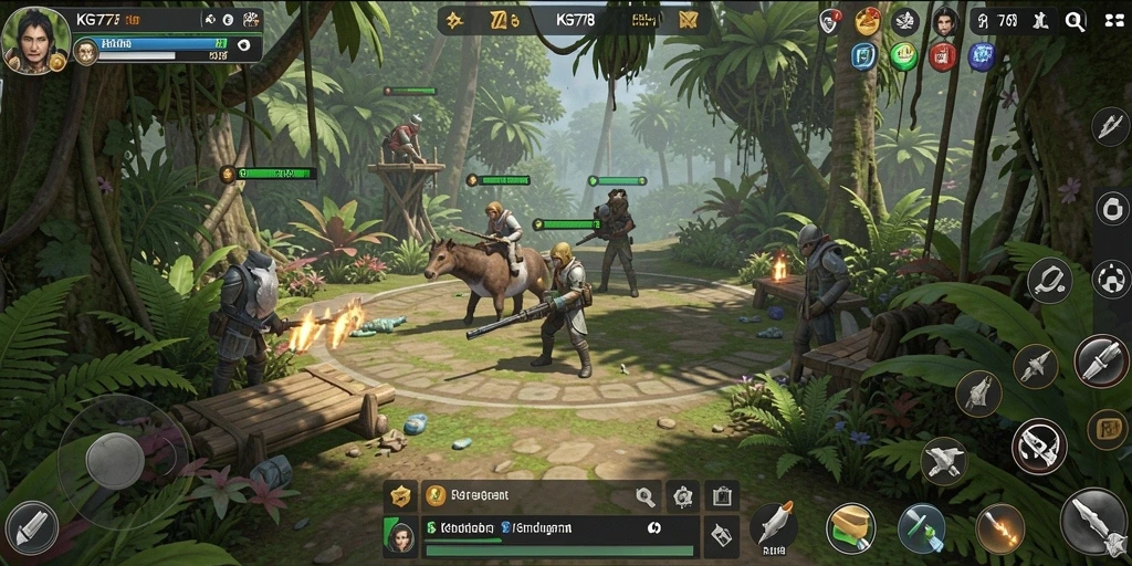 Screenshot KG778 menampilkan gameplay SLG yang mendebarkan dengan strategi dan manajemen sumber daya.