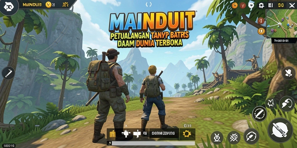 Tampilan gameplay seru di dunia terbuka MAINDUIT.