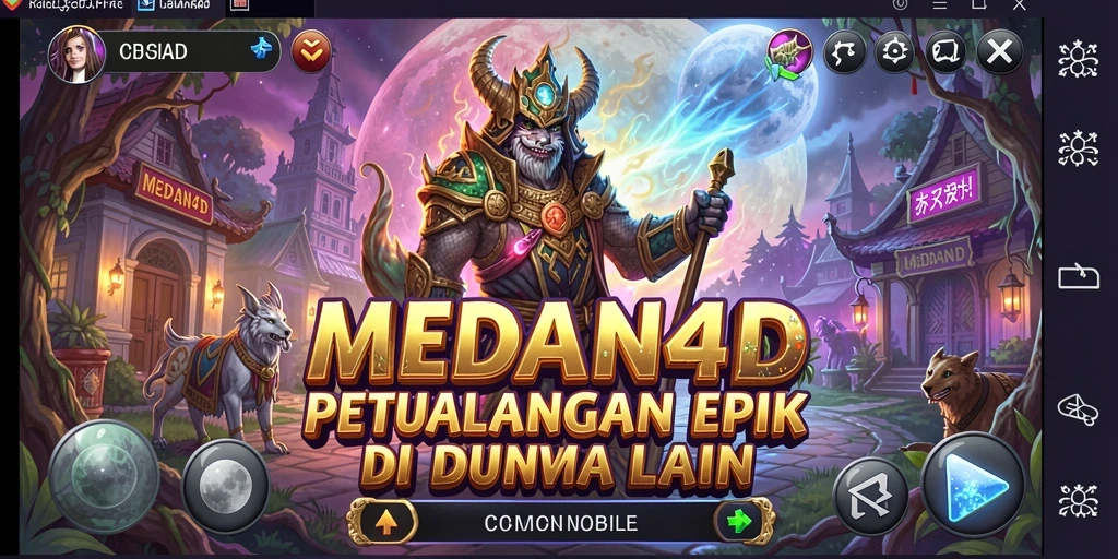 Tampilan gameplay <strong>MEDAN4D</strong> dengan petualangan mendebarkan dan karakter unik.