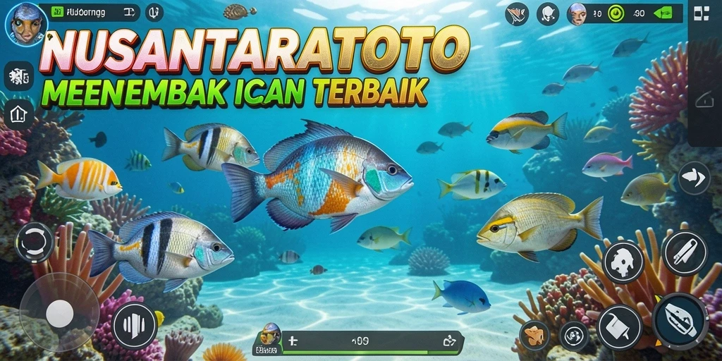 Screenshot gameplay NUSANTARATOTO yang menunjukkan aksi menembak ikan.