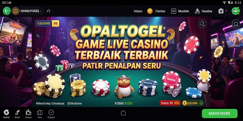 Screenshot gameplay <strong>OPALTOGEL</strong> yang menunjukkan suasana Live Casino yang nyata.