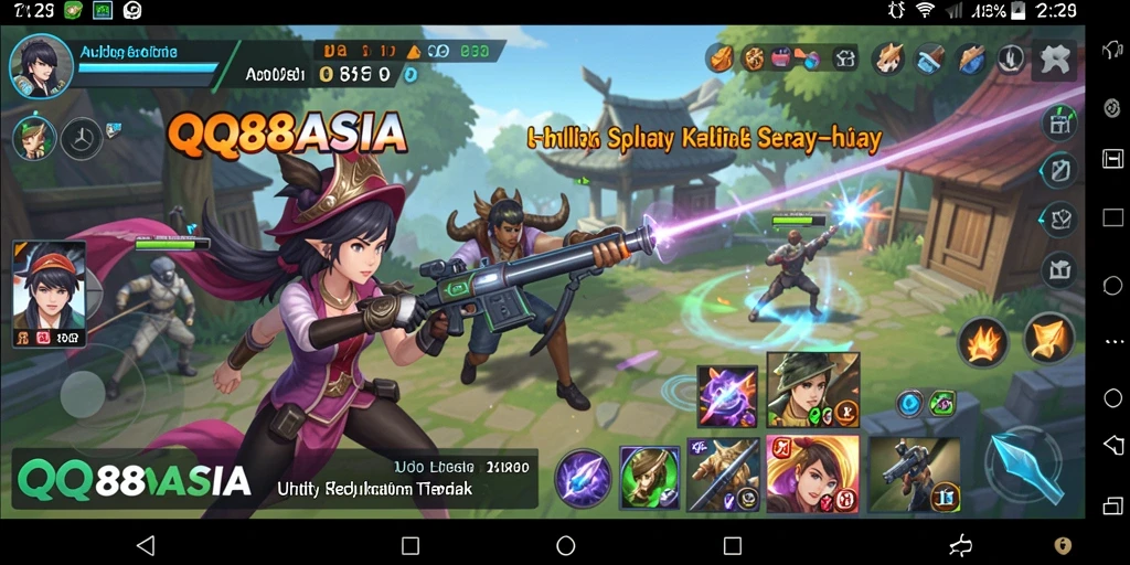 Tampilan antarmuka menarik dan mudah digunakan pada QQ88ASIA.