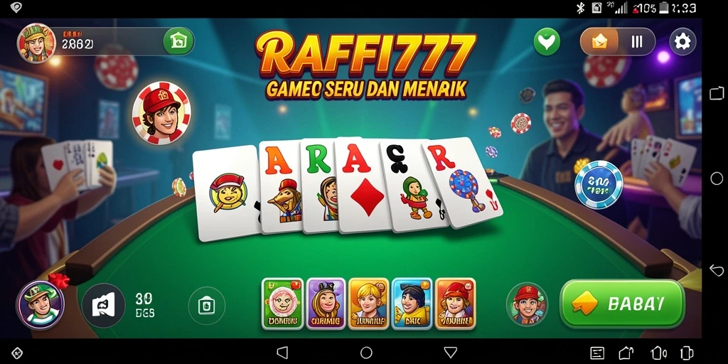 Gameplay seru RAFFI777 dalam permainan Domino.