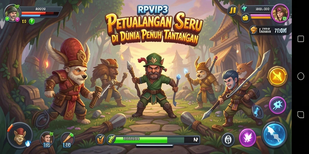 Tampilan gameplay RPVIP3 yang mengasyikkan dengan berbagai tantangan petualangan.