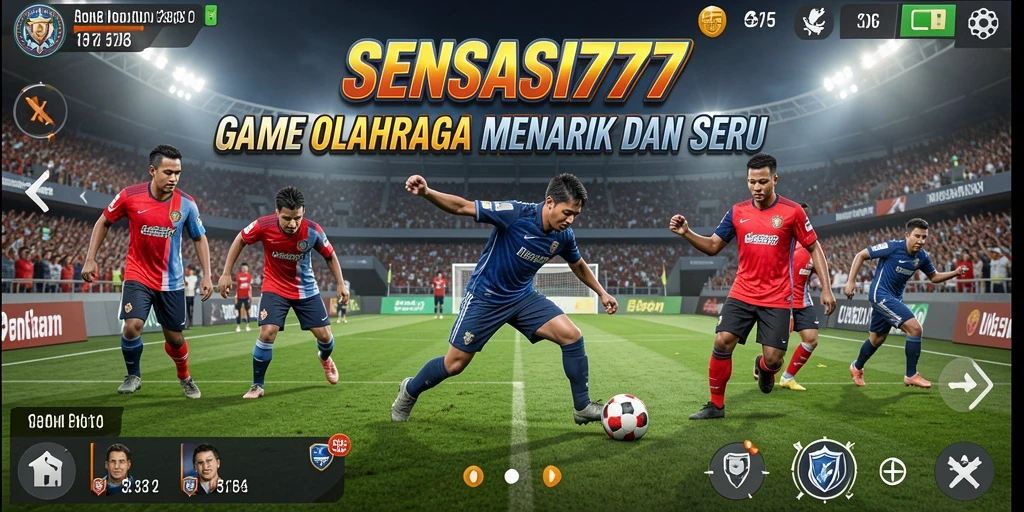 Tampilan aksi penuh saat bermain <strong>SENSASI777</strong> di lapangan olahraga.
