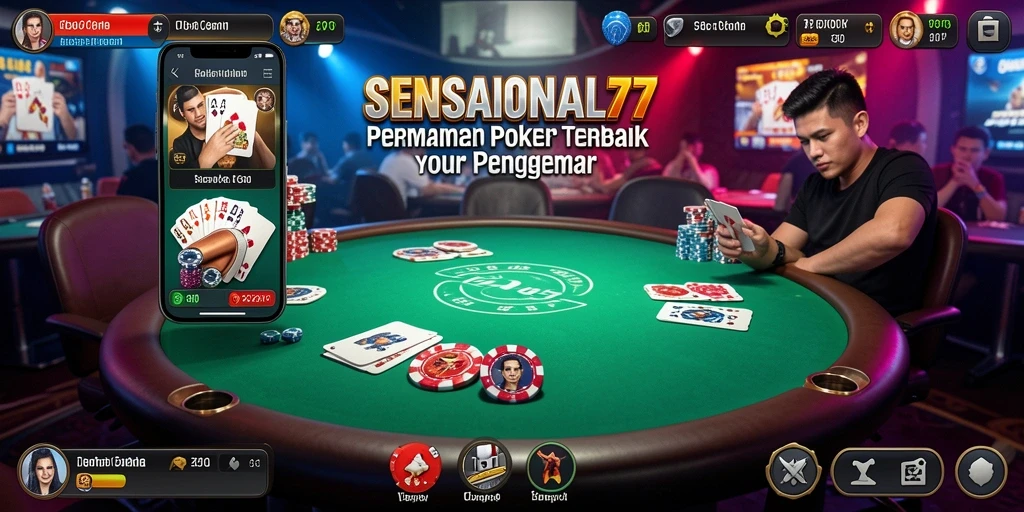Tangkapan layar gameplay Poker di SENSATIONAL77 yang seru dan mendebarkan.