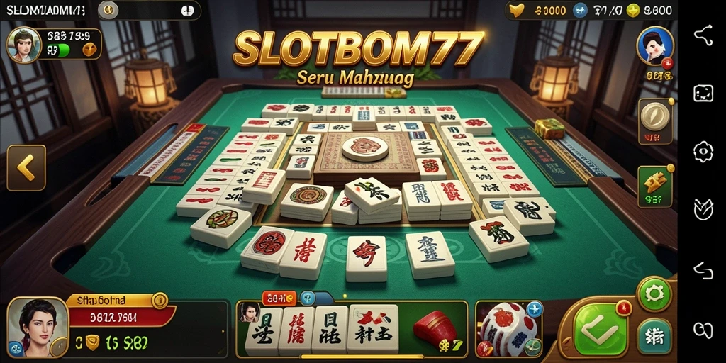Tangkapan layar utama SLOTBOM77 menampilkan gameplay Mahjong yang menarik.