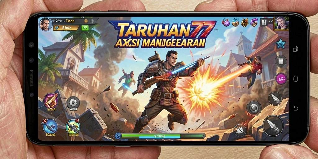 Tampilan gameplay TARUHAN77 yang penuh aksi dan tantangan yang mendebarkan.