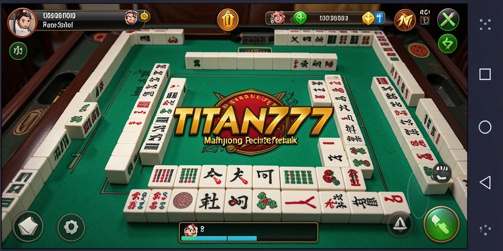 Tampilan gameplay menarik dari TITAN777 yang menampilkan Mahjong klasik.