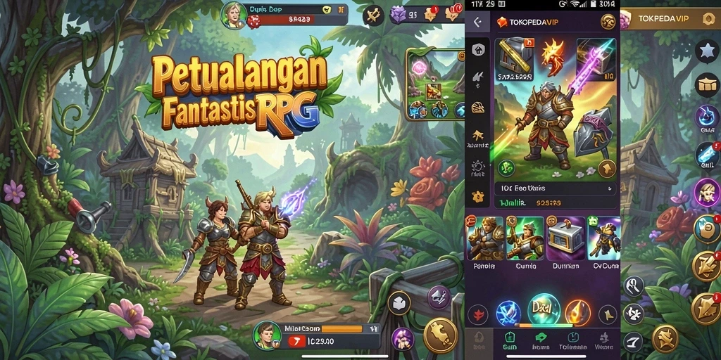 Screenshot gameplay TOKOPEDIAVIP menampilkan aksi seru dalam dunia RPG.